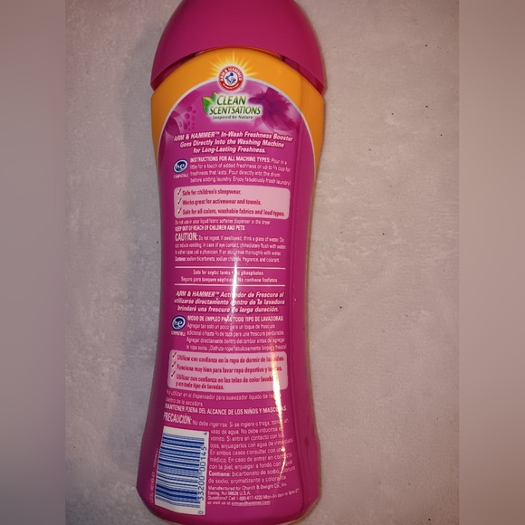 NWOT Arm & Hammer Clean Scentsations In-Wash Freshness Booster 18oz Lot of 2 - Picture 3 of 7